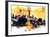 NYC Watercolor Collection - New York Colors Sunset-Philippe Hugonnard-Framed Art Print