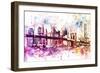 NYC Watercolor Collection - New York Dreams-Philippe Hugonnard-Framed Art Print