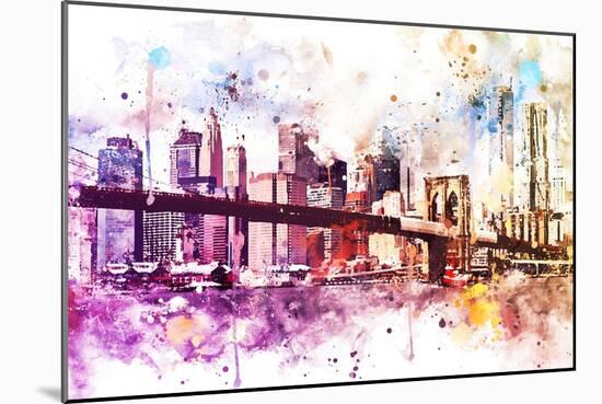 NYC Watercolor Collection - New York Dreams-Philippe Hugonnard-Mounted Art Print