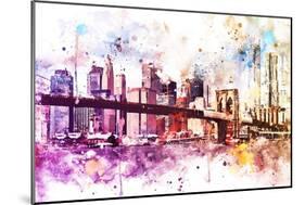 NYC Watercolor Collection - New York Dreams-Philippe Hugonnard-Mounted Art Print