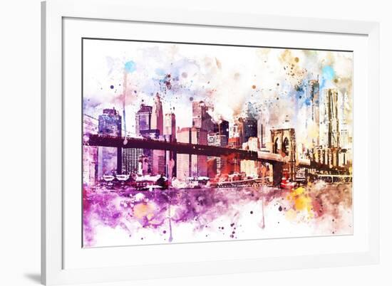 NYC Watercolor Collection - New York Dreams-Philippe Hugonnard-Framed Art Print