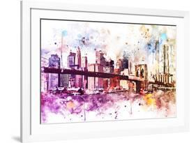 NYC Watercolor Collection - New York Dreams-Philippe Hugonnard-Framed Art Print