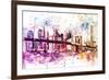 NYC Watercolor Collection - New York Dreams-Philippe Hugonnard-Framed Art Print