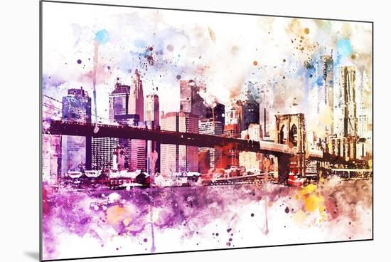 NYC Watercolor Collection - New York Dreams-Philippe Hugonnard-Mounted Art Print