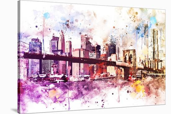 NYC Watercolor Collection - New York Dreams-Philippe Hugonnard-Stretched Canvas