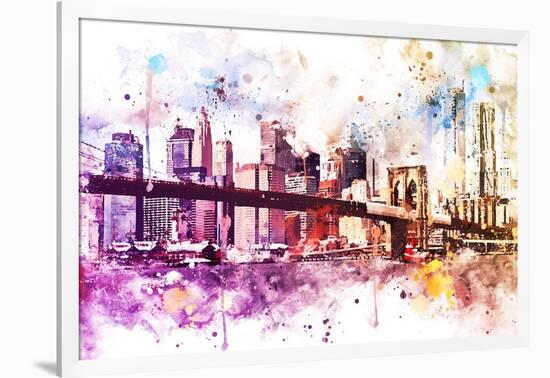 NYC Watercolor Collection - New York Dreams-Philippe Hugonnard-Framed Art Print