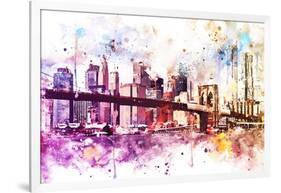 NYC Watercolor Collection - New York Dreams-Philippe Hugonnard-Framed Art Print