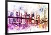 NYC Watercolor Collection - New York Dreams-Philippe Hugonnard-Framed Art Print