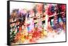 NYC Watercolor Collection - New York Facades-Philippe Hugonnard-Framed Stretched Canvas