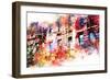 NYC Watercolor Collection - New York Facades-Philippe Hugonnard-Framed Art Print