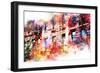 NYC Watercolor Collection - New York Facades-Philippe Hugonnard-Framed Art Print