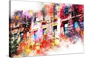 NYC Watercolor Collection - New York Facades-Philippe Hugonnard-Stretched Canvas