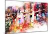 NYC Watercolor Collection - New York Facades-Philippe Hugonnard-Mounted Art Print