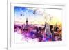 NYC Watercolor Collection - New York Skyline II-Philippe Hugonnard-Framed Art Print