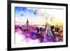 NYC Watercolor Collection - New York Skyline II-Philippe Hugonnard-Framed Art Print