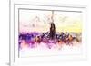 NYC Watercolor Collection - New York Skyline-Philippe Hugonnard-Framed Art Print