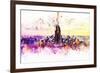 NYC Watercolor Collection - New York Skyline-Philippe Hugonnard-Framed Art Print