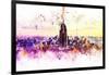 NYC Watercolor Collection - New York Skyline-Philippe Hugonnard-Framed Art Print