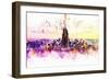 NYC Watercolor Collection - New York Skyline-Philippe Hugonnard-Framed Art Print