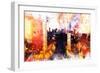 NYC Watercolor Collection - New York Sunset-Philippe Hugonnard-Framed Art Print