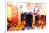 NYC Watercolor Collection - New York Sunset-Philippe Hugonnard-Framed Art Print