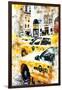 NYC Watercolor Collection - New York Taxis-Philippe Hugonnard-Framed Art Print