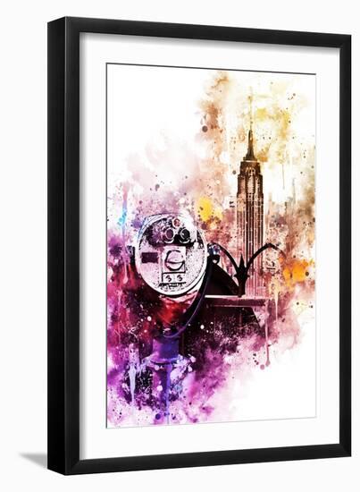 NYC Watercolor Collection - Observation-Philippe Hugonnard-Framed Art Print