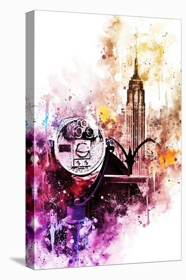 NYC Watercolor Collection - Observation-Philippe Hugonnard-Stretched Canvas