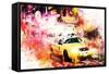 NYC Watercolor Collection - On the Night Road-Philippe Hugonnard-Framed Stretched Canvas