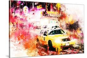 NYC Watercolor Collection - On the Night Road-Philippe Hugonnard-Stretched Canvas