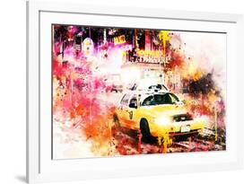 NYC Watercolor Collection - On the Night Road-Philippe Hugonnard-Framed Art Print