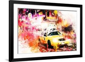 NYC Watercolor Collection - On the Night Road-Philippe Hugonnard-Framed Art Print