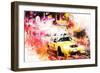 NYC Watercolor Collection - On the Night Road-Philippe Hugonnard-Framed Premium Giclee Print