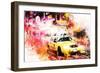 NYC Watercolor Collection - On the Night Road-Philippe Hugonnard-Framed Art Print