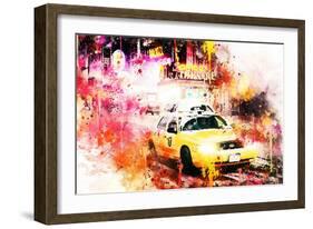 NYC Watercolor Collection - On the Night Road-Philippe Hugonnard-Framed Art Print