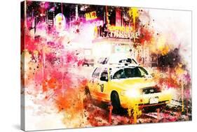 NYC Watercolor Collection - On the Night Road-Philippe Hugonnard-Stretched Canvas