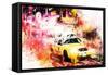 NYC Watercolor Collection - On the Night Road-Philippe Hugonnard-Framed Stretched Canvas