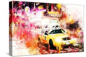 NYC Watercolor Collection - On the Night Road-Philippe Hugonnard-Stretched Canvas