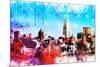 NYC Watercolor Collection - On the Roofs-Philippe Hugonnard-Mounted Art Print