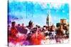 NYC Watercolor Collection - On the Roofs-Philippe Hugonnard-Stretched Canvas