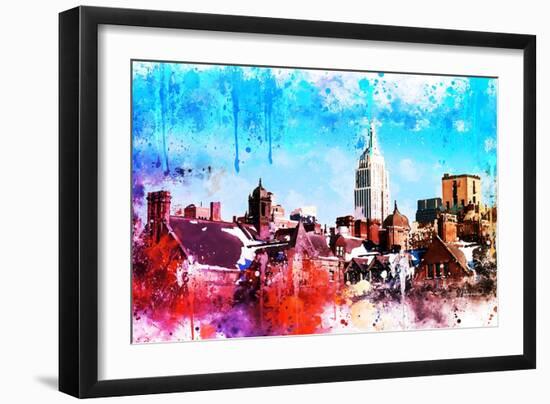 NYC Watercolor Collection - On the Roofs-Philippe Hugonnard-Framed Art Print