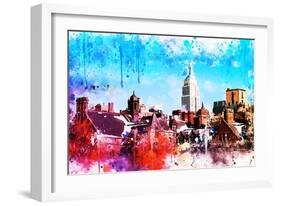 NYC Watercolor Collection - On the Roofs-Philippe Hugonnard-Framed Art Print