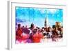 NYC Watercolor Collection - On the Roofs-Philippe Hugonnard-Framed Art Print