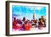 NYC Watercolor Collection - On the Roofs-Philippe Hugonnard-Framed Premium Giclee Print