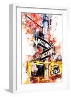 NYC Watercolor Collection - One Way-Philippe Hugonnard-Framed Art Print