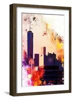 NYC Watercolor Collection - One World Trade center-Philippe Hugonnard-Framed Art Print