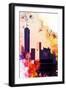 NYC Watercolor Collection - One World Trade center-Philippe Hugonnard-Framed Art Print