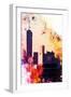 NYC Watercolor Collection - One World Trade center-Philippe Hugonnard-Framed Art Print