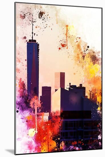 NYC Watercolor Collection - One World Trade center-Philippe Hugonnard-Mounted Art Print