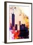 NYC Watercolor Collection - One World Trade center-Philippe Hugonnard-Framed Art Print